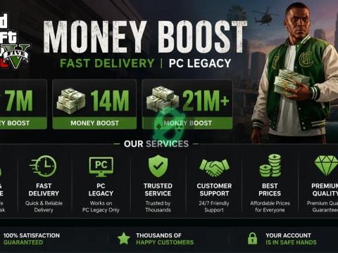 GTA 5 Online Money Boost | 7M, 14M, 21M+ | Fast Delivery PC Legacy