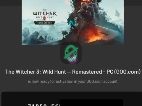 The Witcher 3: Wild Hunt — Remastered - PC (GOG.com)